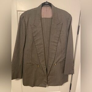 Vintage double breasted wool suit set